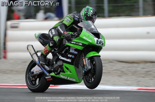2010-05-08 Monza 1212 La Roggia - Superbike - Qualifyng Practice - Tom Sykes - Kawasaki ZX 10R